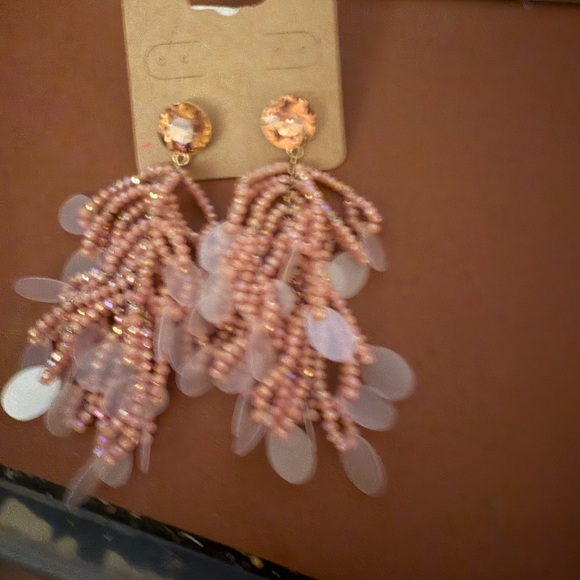 Elegant Beaded Dangle Earrings by free people - Picture 2 of 2